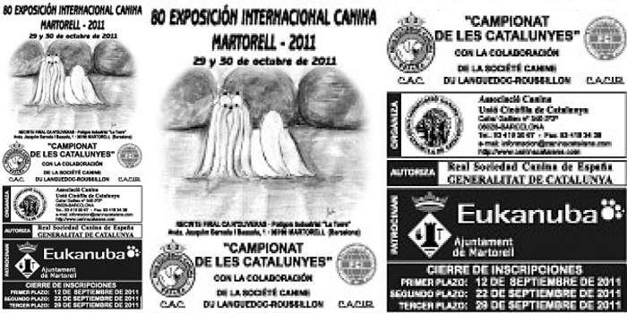 LXXX EXPOSICIÓN INTERNACIONAL CANINA DE MARTORELL 2011